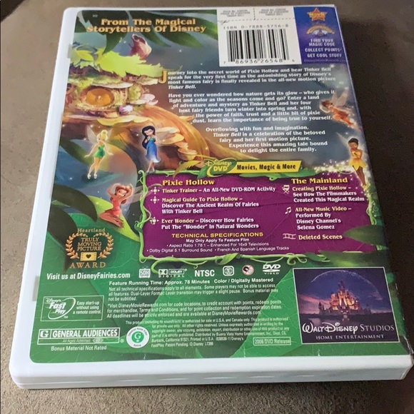 Tinker Bell DVD - Picture 2 of 2
